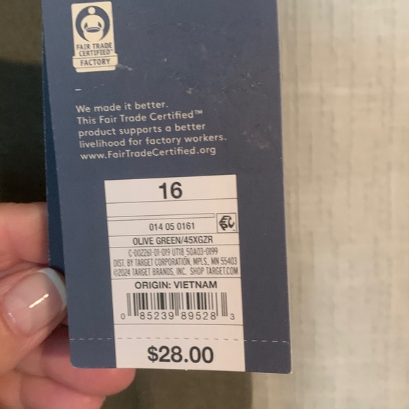 Universal Thread Women’s Olive green high-rise sailor wide leg denim jeans sz 16 - Picture 6 of 9